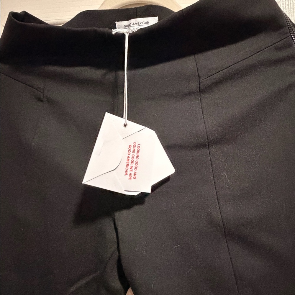 NWT Good American Black Dress Pants with Side Zipper - Picture 7 of 10
